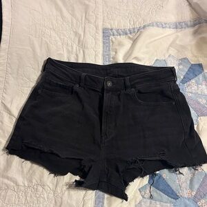 American Eagle Black Denim Women Shorts